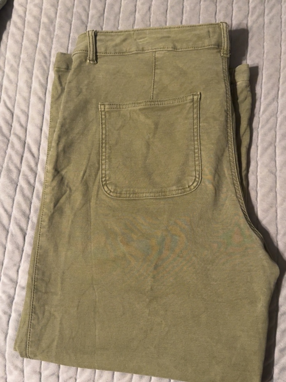 Maurices Olive Capri Pants with Front Patch Pocket